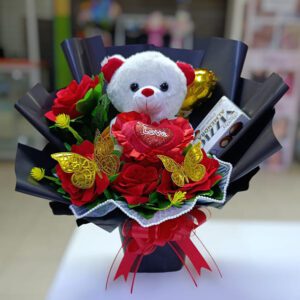 osito de amor con rosas