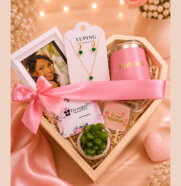 regalo para mamá con taza personalizada y joyería delivery Lima
